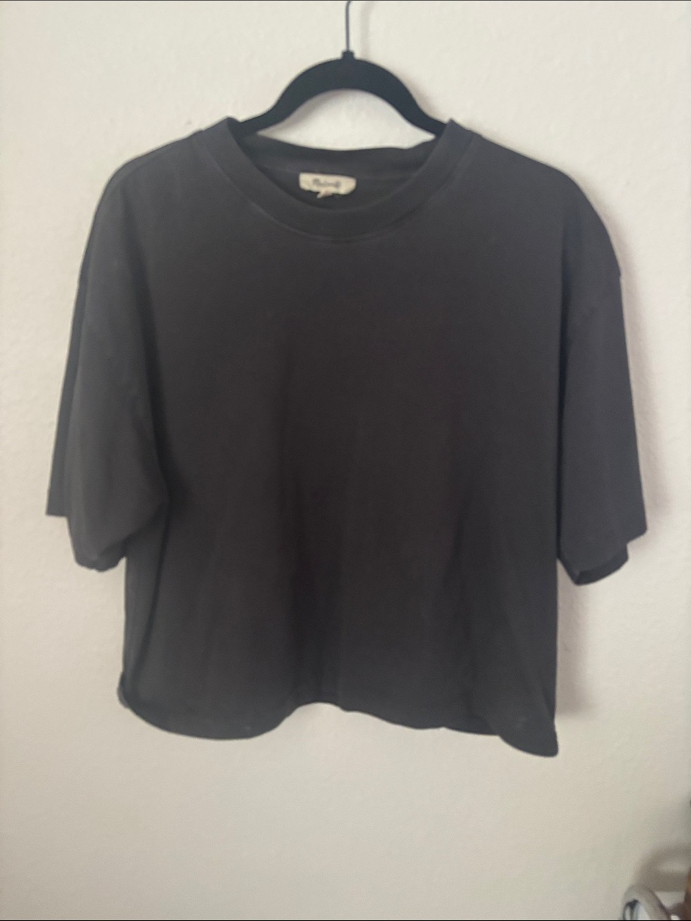 Madewell Black Boxy Short-Sleeve Tee